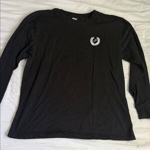 Victoria's Secret Black Long Sleeve Tee with White Logo